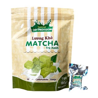 Lương Khô Matcha Trà Xanh - 180g/bịch- Lương khô Bổ Dưỡng