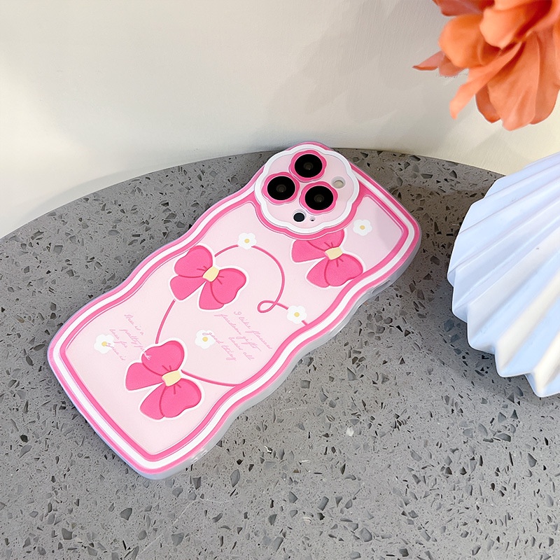 Ốp Điện Thoại Tpu Họa Tiết Hoa Nơ Cho iphone 7 / 7plus / 8 / 8plus / xs / 11 / 12 / 13 / 14 / pro / max / plus / promax