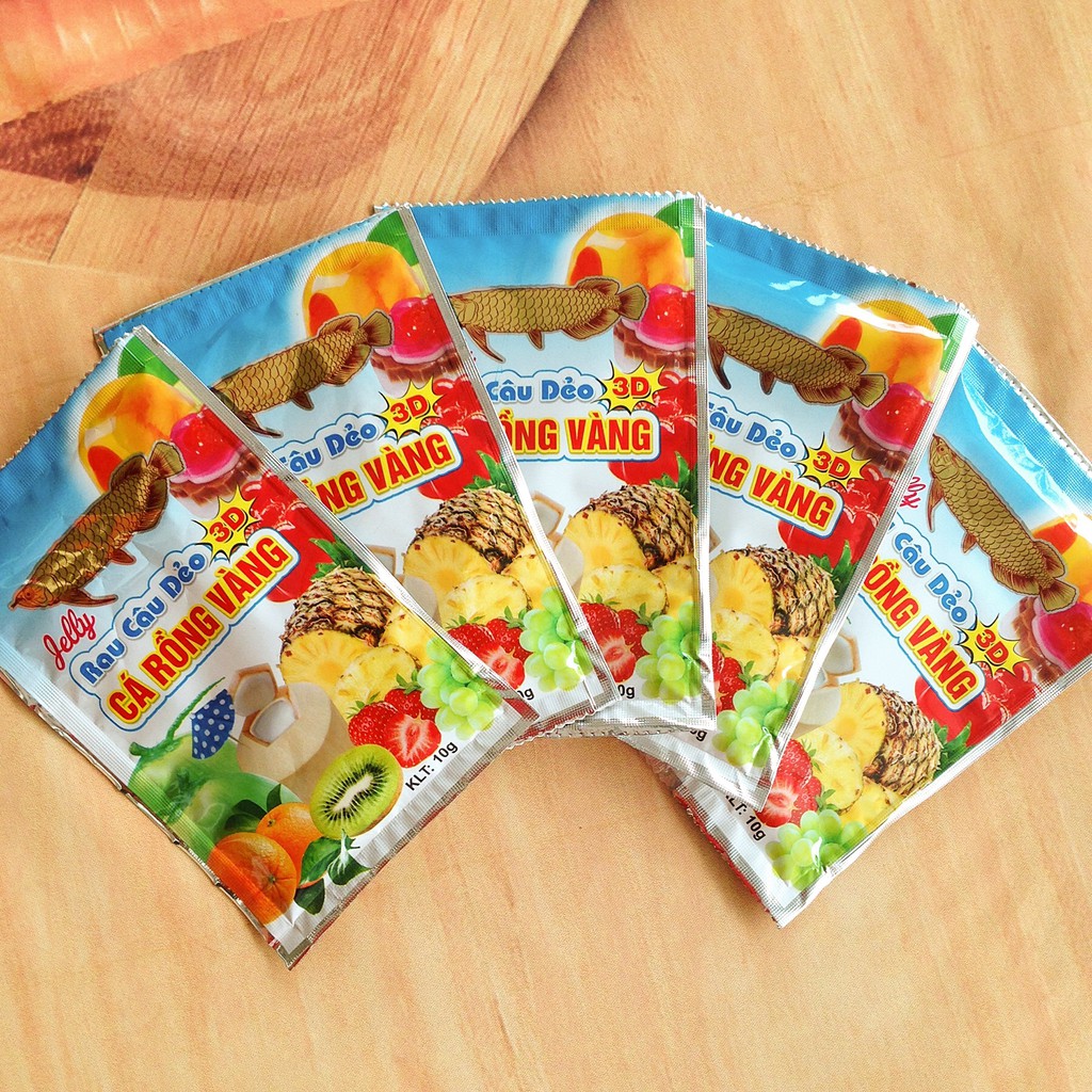 Bột rau câu dẻo CÁ RÔNG VÀNG (Hộp 12 gói) - PC40A