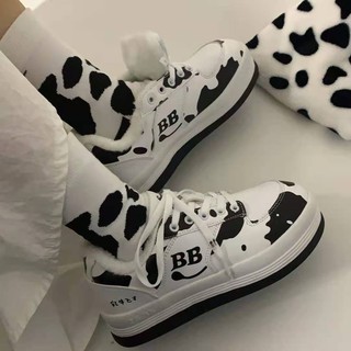 Giày Thể Thao Da Bò Mũi Tròn Đế Dày Mềm Mại Chất Lượng Cao Phong Cách lolita Nhật Bản