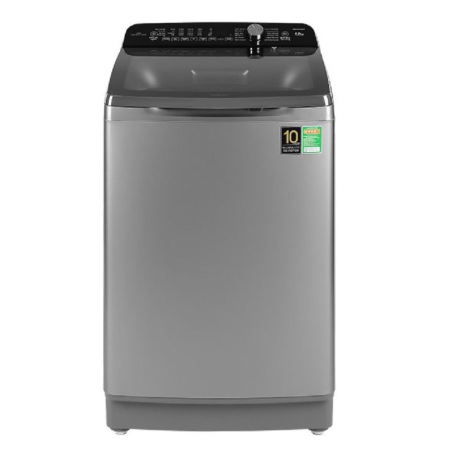Máy giặt Aqua 12 kg AQW-FR120CT(S)Tính năng Vệ sinh lồng giặt,hẹn giờ và tự khởi động lại khi có điện