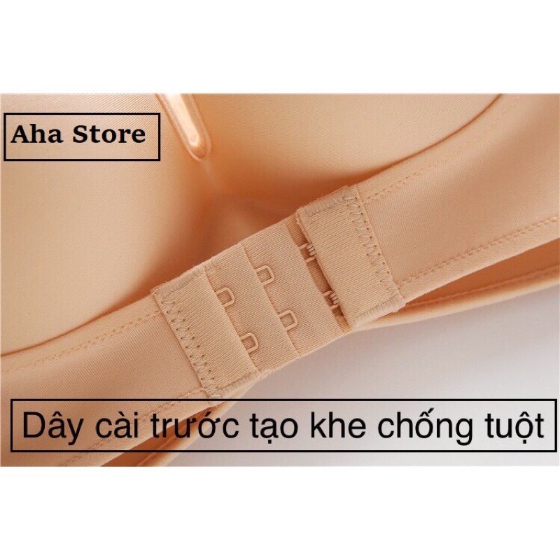 Áo lót không dây chống tụt, áo lót su không dây ôm nâng ngực đẹp mút dày 2.5cm