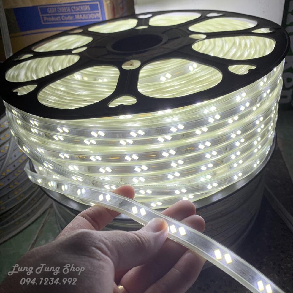 Đèn led dây màu trắng loại đôi 2 bóng siêu sáng chống nước