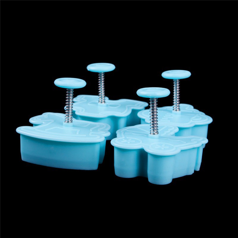 Set 4 khuôn cắt kẹo mềm trang trí bánh tạo hình dễ thương