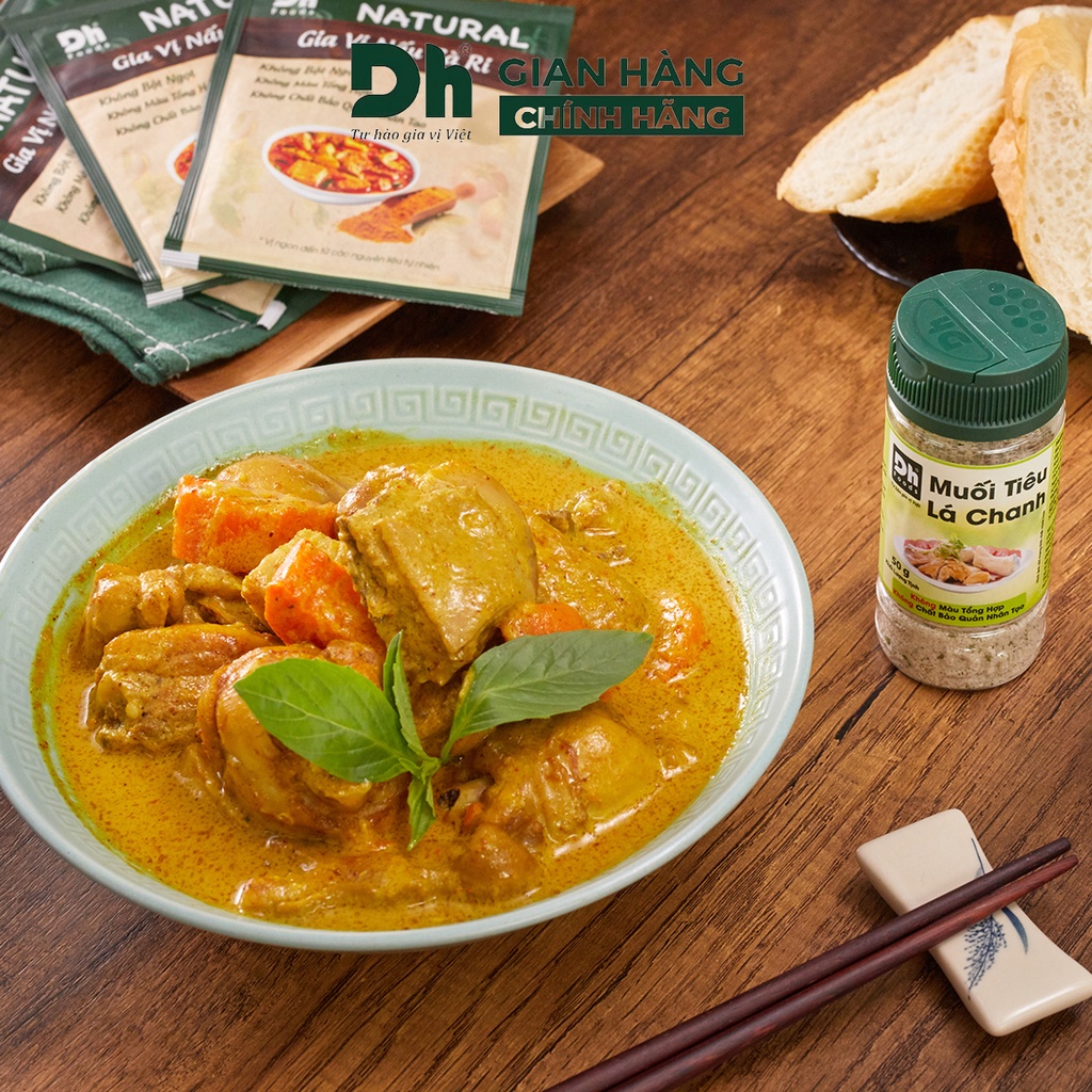 Muối tiêu lá chanh Dh Foods 55g chấm hoa quả gà vịt luộc