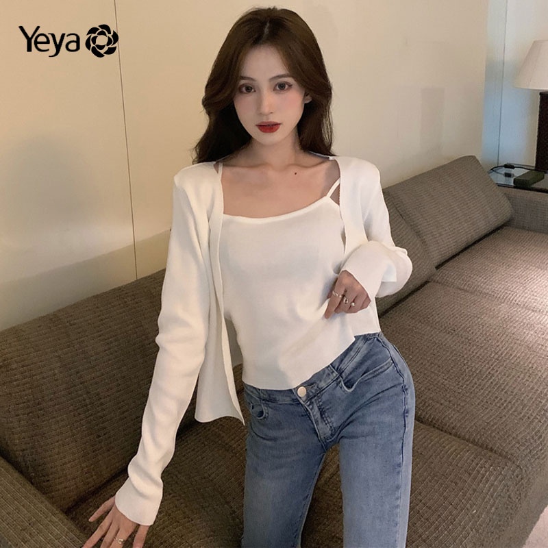 Áo cộc tay và áo khoác thun tay dài Yeya hợp thời trang cho nữ