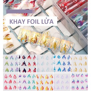 Khay foil lửa dán móng
