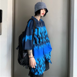 (CÓ SẴN)Sơ mi lửa tay ngắn oversize unisex cực chất