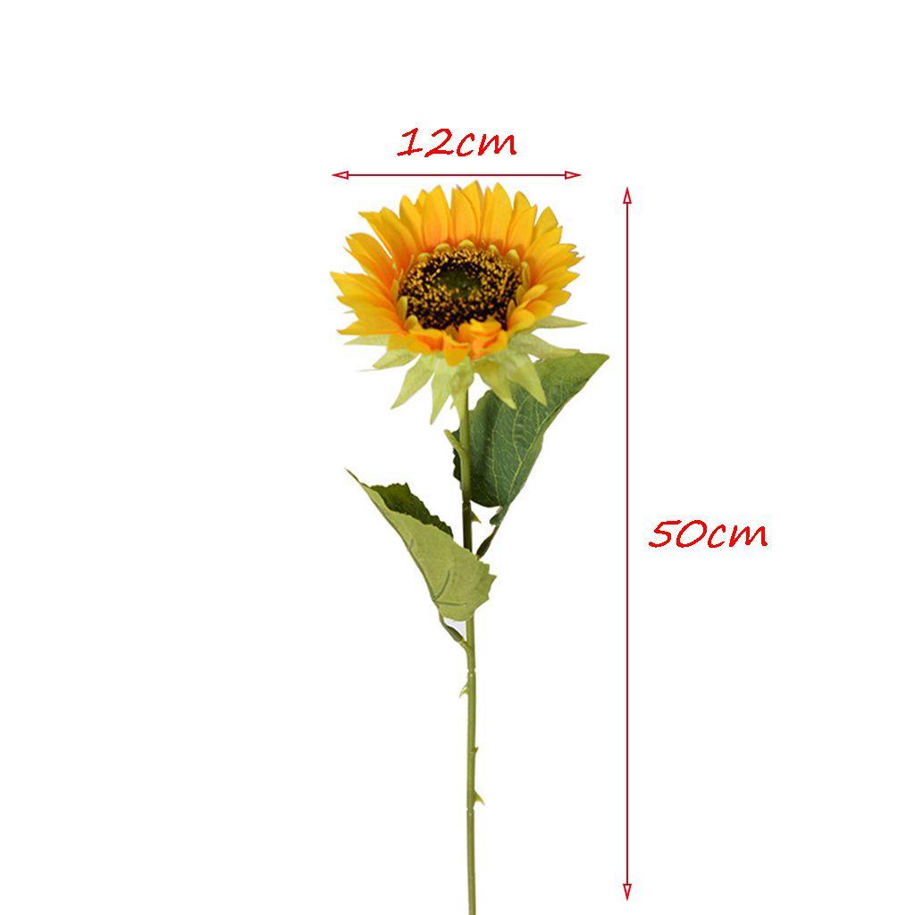 1 Bó Hoa Hướng Dương Nhân Tạo Bằng Lụa Chất Lượng Cao Trang Trí Nội Thất