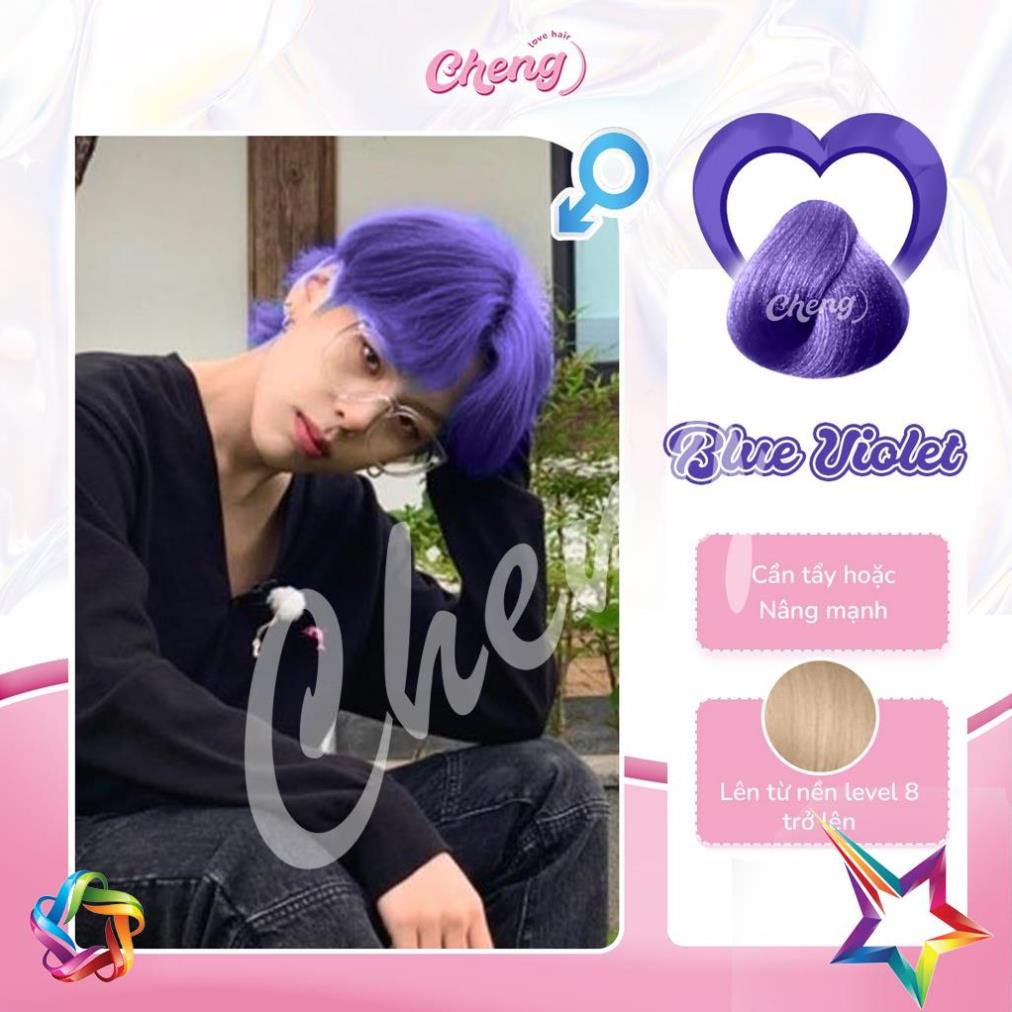 Thuốc Nhuộm Tóc Màu XANH TÍM Nam / BLUE VIOLET | Chenglovehair, Chenglovehairs