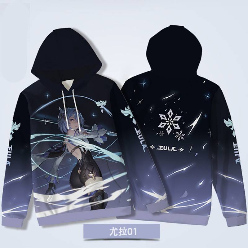 Áo Hoodie Tay Dài Cosplay Nhân Vật Barbara Ganyu Trong Anime Aie Genshin Impact Plus Size