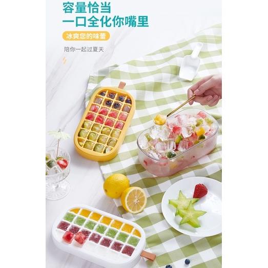 Hộp khay đá có nắp ECOCO 1 ngăn và 2 ngăn, tặng kèm xẻng xúc đá | Vỉ, khay đựng đồ ăn dặm đa năng siêu kín tiện dụng