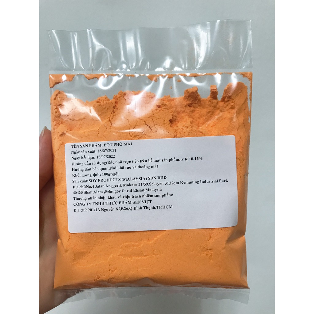 Bột Cheese Phô Mai Tự Nhiên Màu Cam 100gr