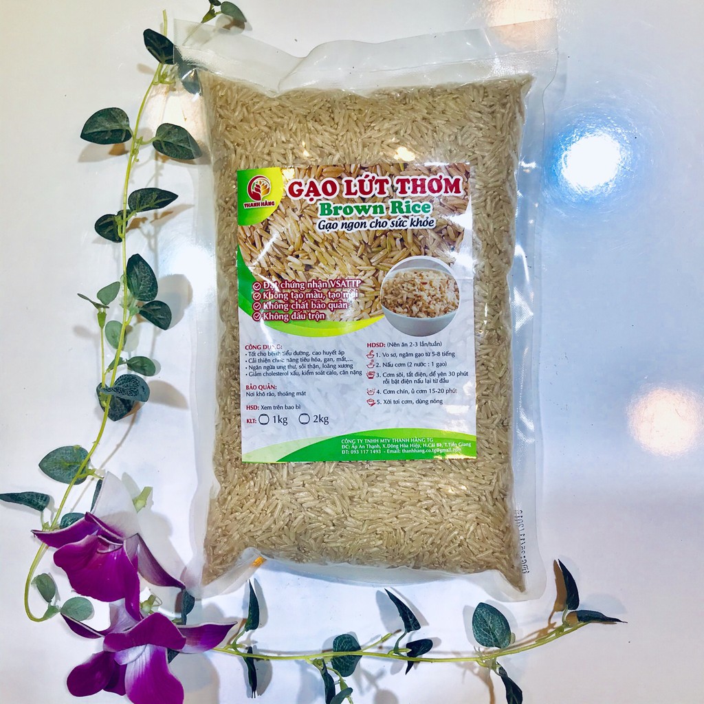 5kg Gạo Lứt Thơm Hữu Cơ - Gạo Sạch Thanh Hằng - Lứt Trắng Lứt Vàng Organic Giảm Cân Ăn Kiêng