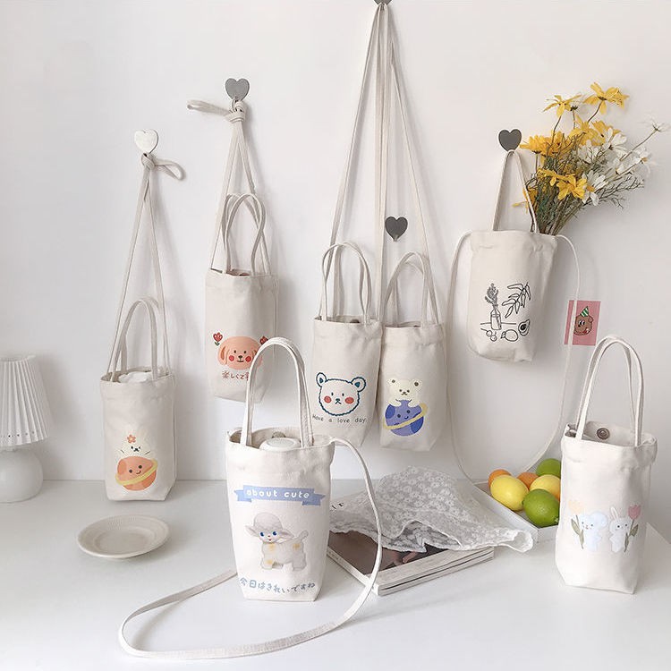 ♠Giá Đỡ Cốc / Túi Đựng Cốc♠Giá Đỡ Bình Nước Nhỏ Đeo Vai Có Túi Đựng Bình Nước Giữ Nhiệt Tiện Dụng