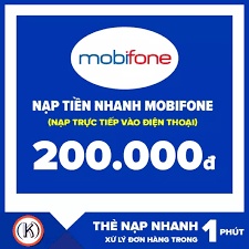 Thẻ điện thoại Mobiphone 200K