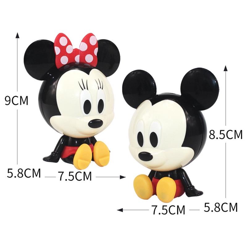 DISNEY Set 2 Mô Hình Chuột Mickey Và Minnie Dễ Thương Trang Trí Bánh Kem