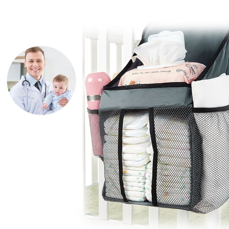 Túi Đựng Tã Lót Treo Nôi Em Bé Tiện Dụng