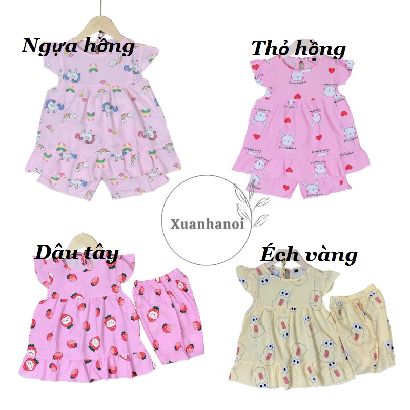 Bộ bé gái lanh lụa size nhỡ 18-28kg XHN928