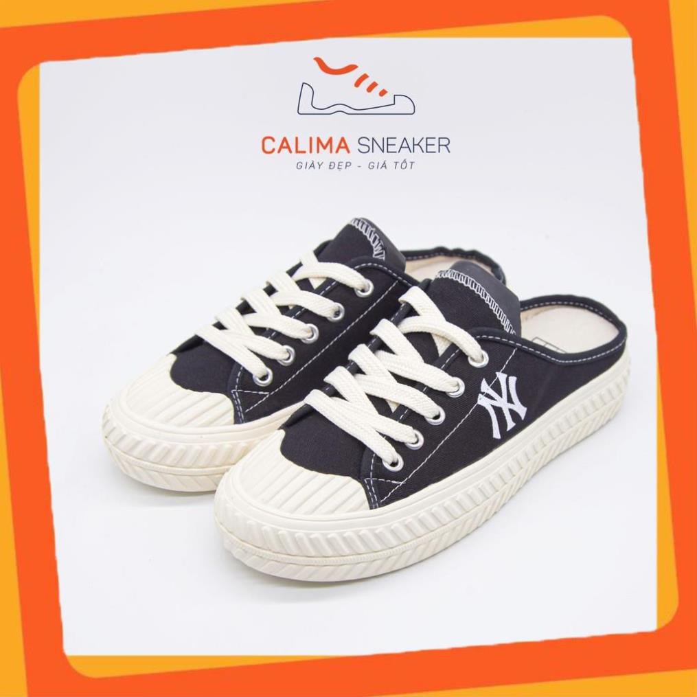 Sục NY, giày đạp gót NY, Sục Thể Thao Nữ 𝐌𝐋𝐁 Đen / Trắng Bản Đẹp, Cute  / Calima Sneaker