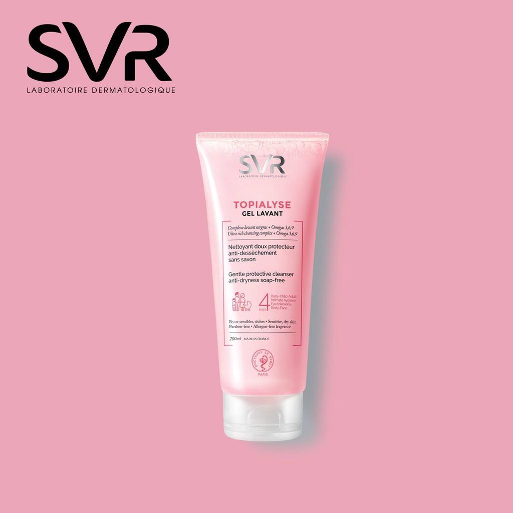 Gel làm sạch không chứa xà phòng SVR TOPIALYSE Gel Lavant 50ml (Tinh Tế Beauty)