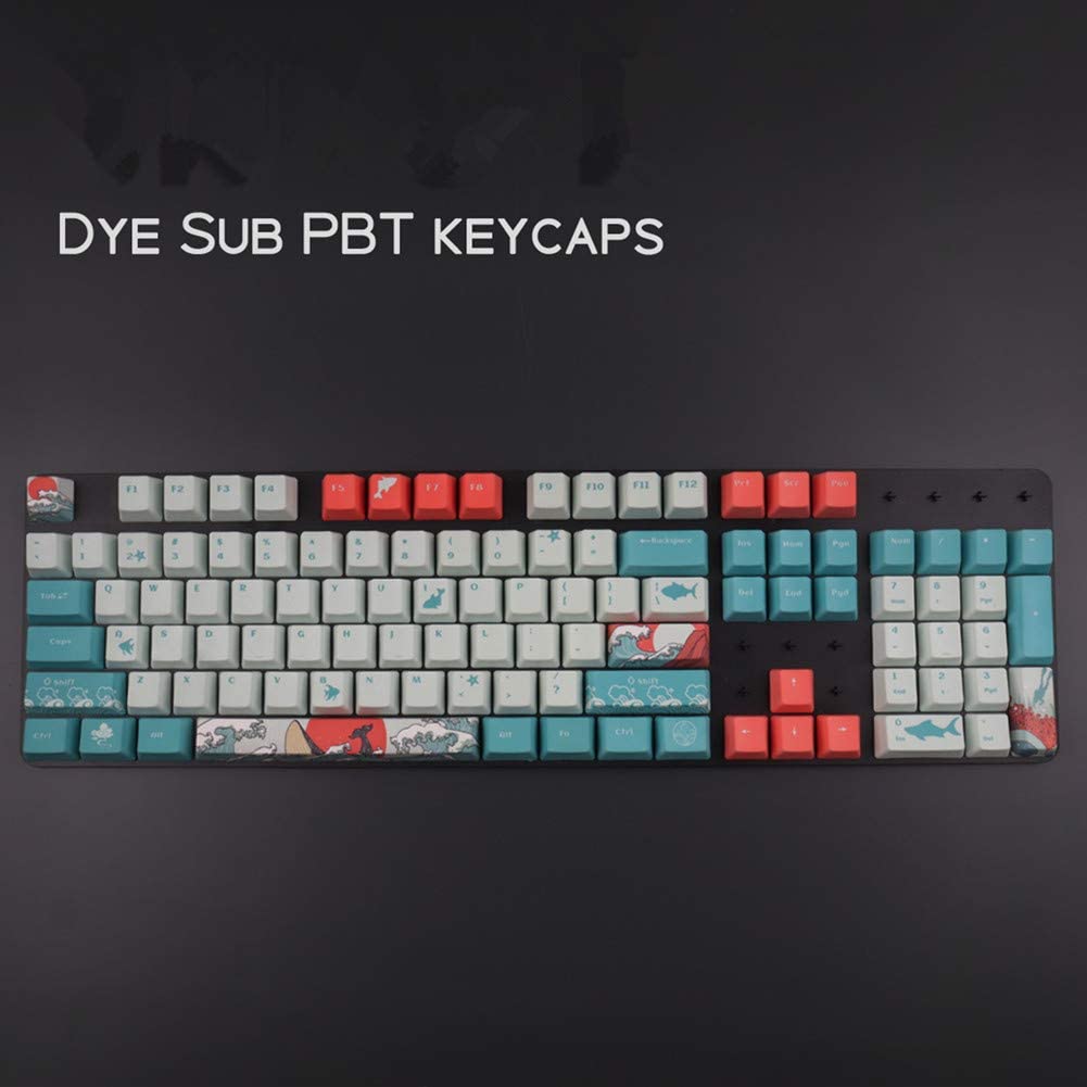 Bàn phím cơ Coral Sea Keycaps, 104/87/65/61 Keycaps OEM PBT Keycaps GK61 Cherry MX Switch Bàn phím cơ chuyên dụng Keycaps PBT Dye Sublimation Keycaps