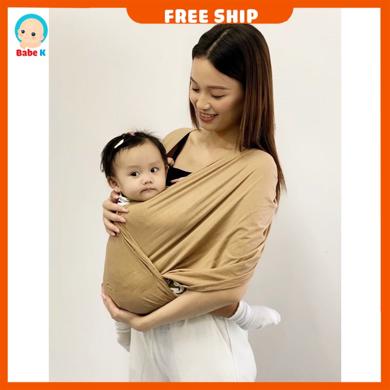 Địu em bé - Địu vải sling thiết kế thông minh, an toàn, chắc chắn dễ sử dụng shop Babe K