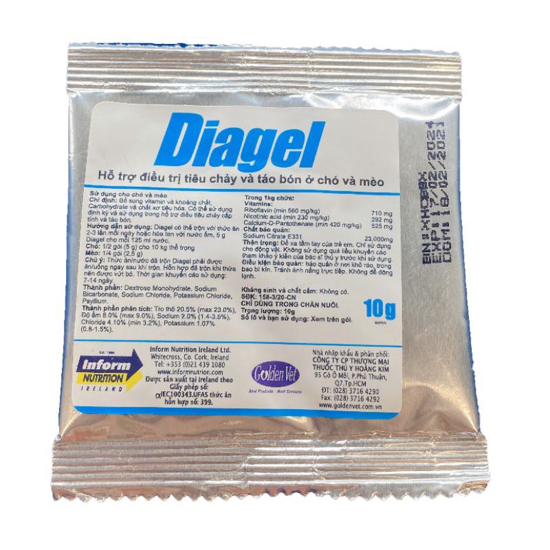 Thực phẩm hỗ trợ tiêu hóa Diagel Hộp 50g Xuất xứ Ireland