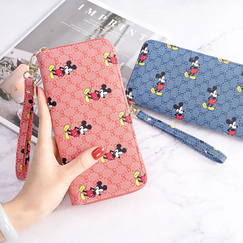 Ví dài nữ in hình chuột Mickey
