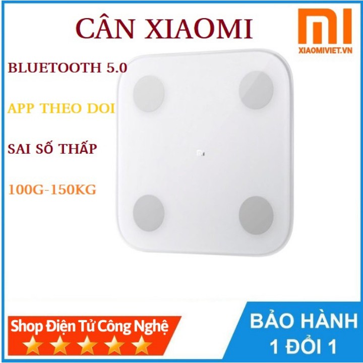 Cân sức khỏe Xiaomi Smart Scale 2, Xiaomi Body Fat Scale 2  thông minh - Bảo hành 12 tháng Chính hãng