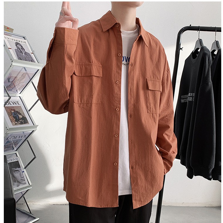 Áo sơ mi nam form rộng phong cách Hàn Quốc - KB26