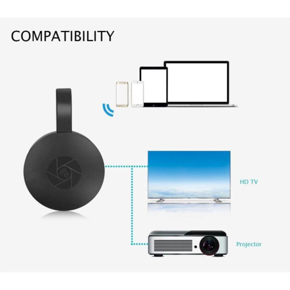 Thiết bị dongle Chromecast G2 thu phát Wifi TV không dây DLNA AirPlay cắm HDMI