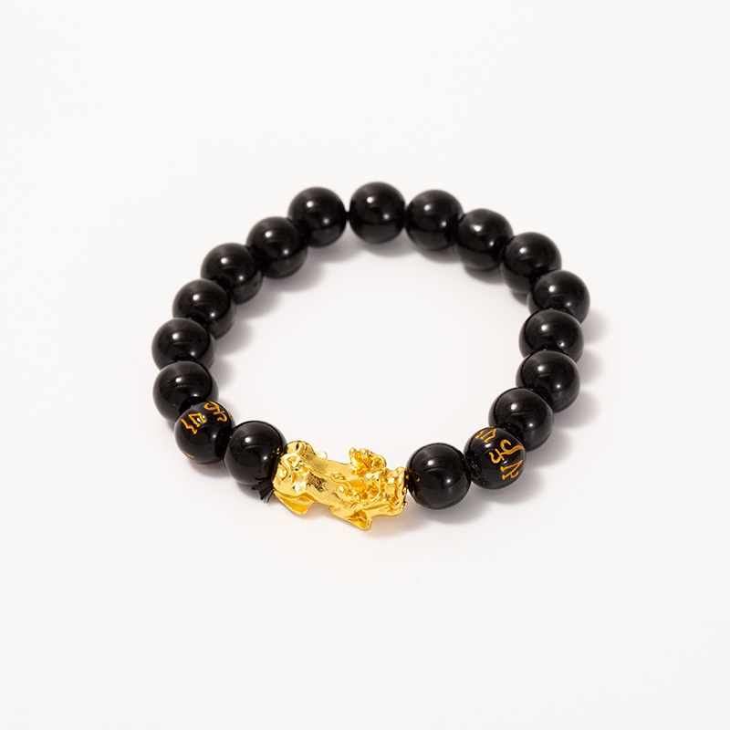 Vòng Tay Chuỗi Hạt Obsidian Thiết Kế Đơn Giản Nhiều Kiểu Dáng Chống Thấm Nước Không Phai Màu