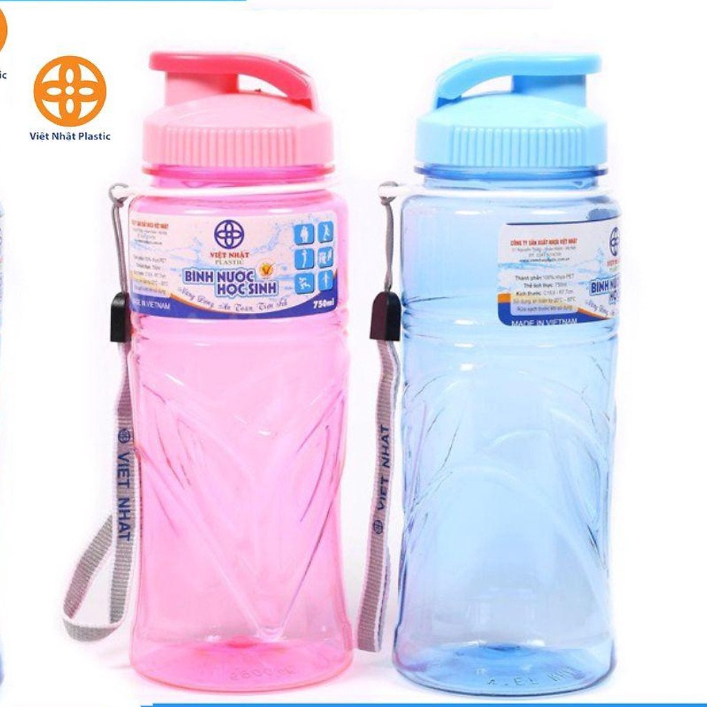 Bình nước học sinh nhựa việt nhật V0088 dung tích 550ml