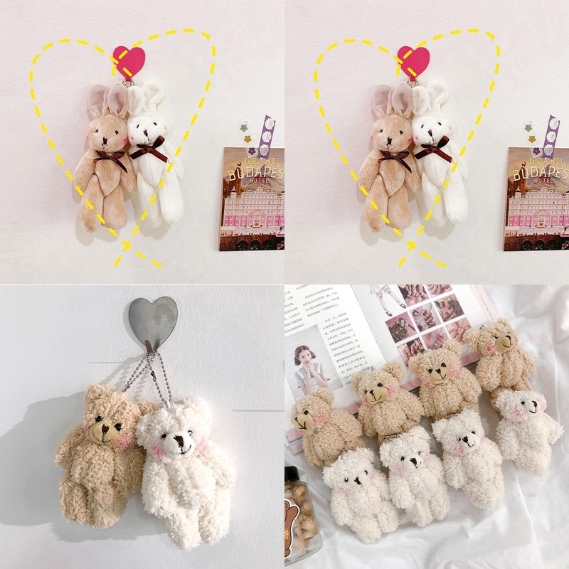 Móc khóa hình thỏ/ gấu bông dễ thương