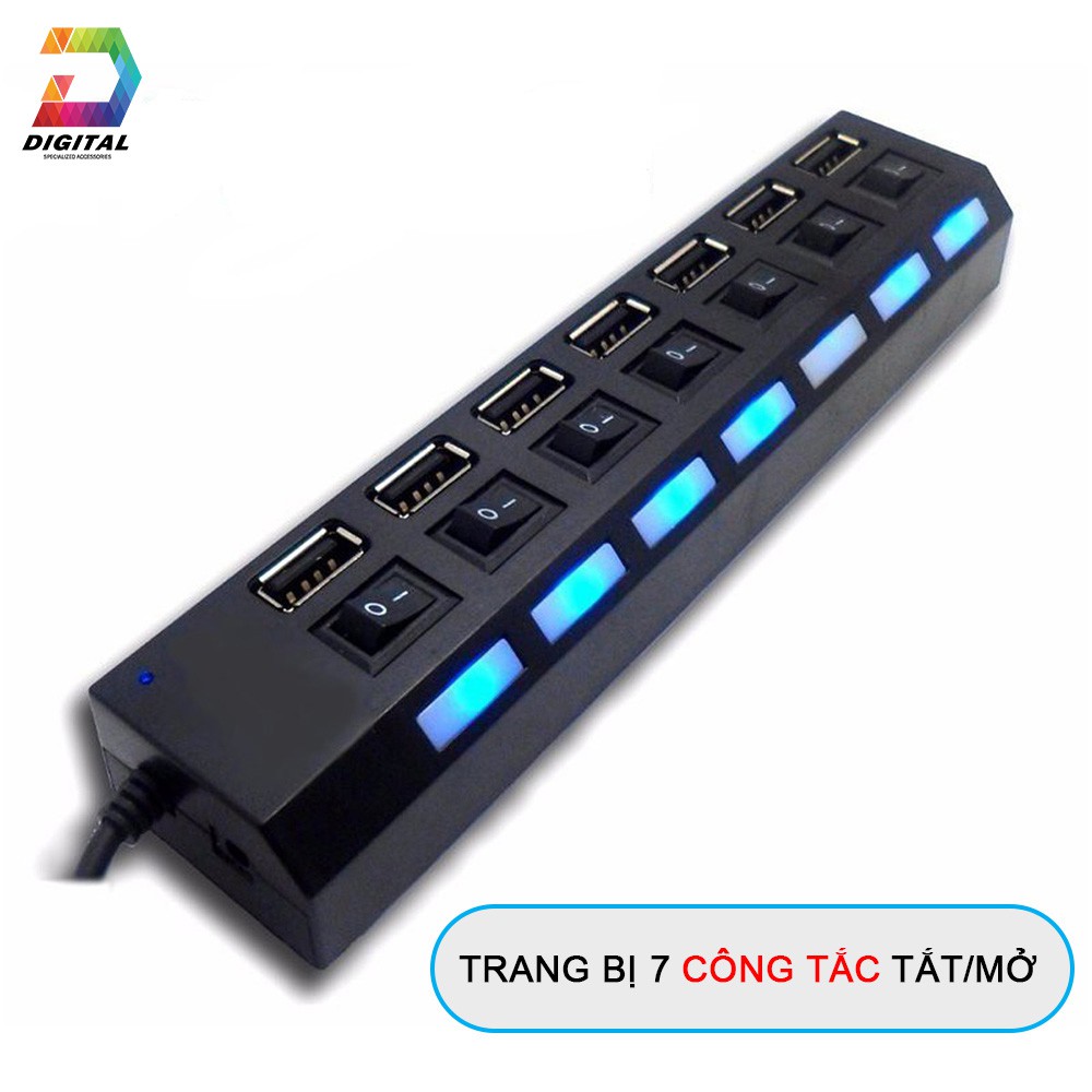 Hub USB 7 Port Có Công Tắc