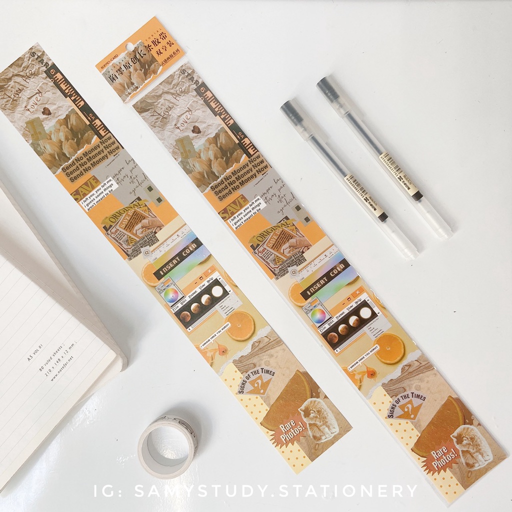 SET 2 TẤM STICKER DÂY PHONG CÁCH TRANG TRÍ SỔ TAY BULLLET JOURNAL