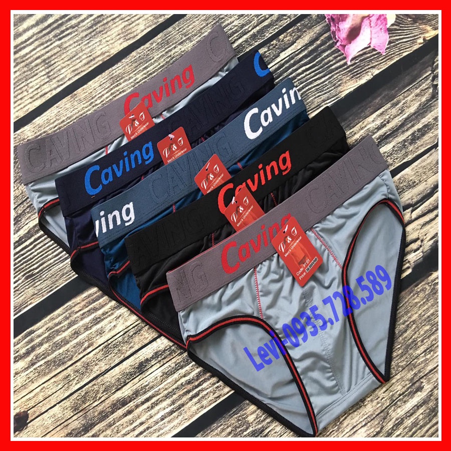 Quần Lót Nam CAVING Vải Thun Lạnh Cao Cấp, Cạp 4cm, Co Dãn, Thấm Hút Tốt, Kháng Khuẩn