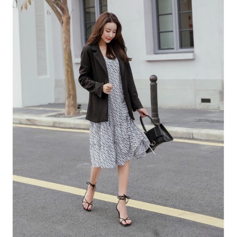 Giày sandal nữ quai mảnh kẹp ngón dây dài cuốn cổ chân siêu chảnh