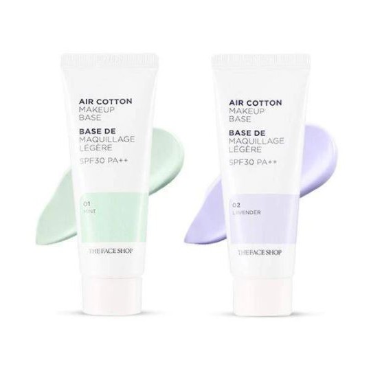 (Hàng Mới Về) Kem Nền Trang Điểm The Face Shop 35g # 01 Bạc Hà # 02lavender