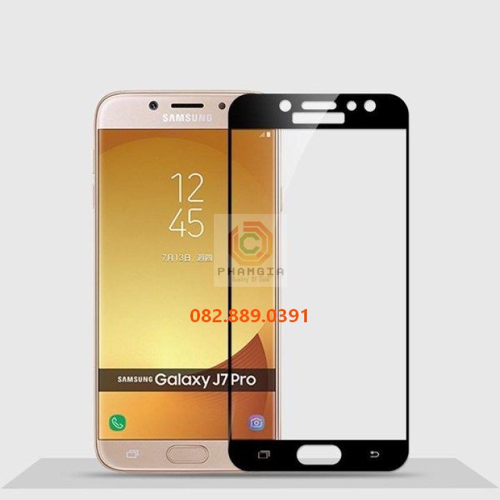 Kính cường lực full màn SamSung Galaxy J7Pro/J7 Prime/J7+ full keo, full chuẩn