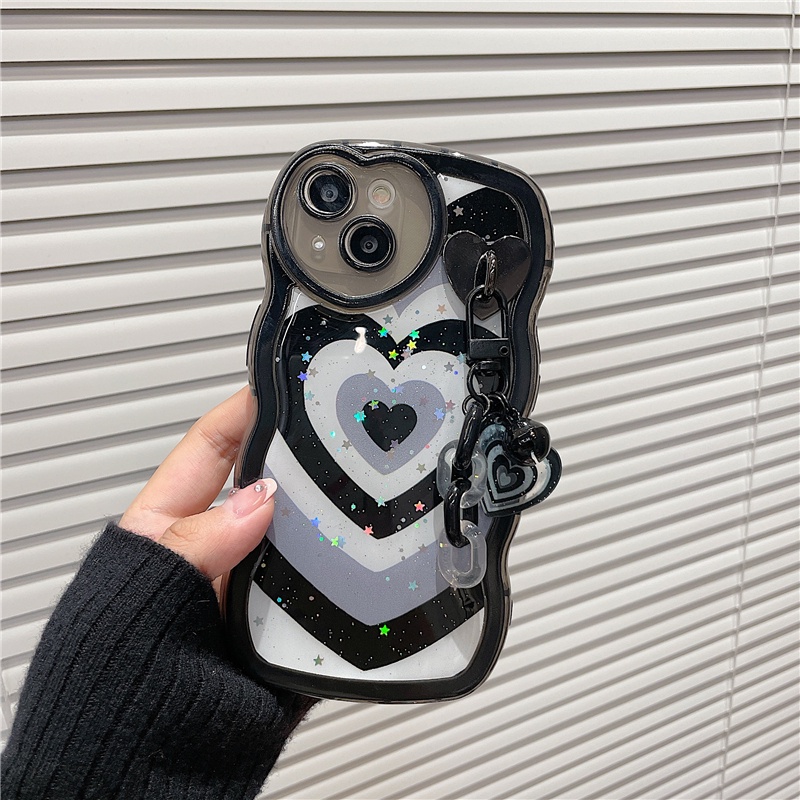 Ốp Điện Thoại Mềm Chống Rơi Họa Tiết Trái Tim Lấp Lánh Cho Iphone 14pro Max 13 12 11 14pro X XR 14plus