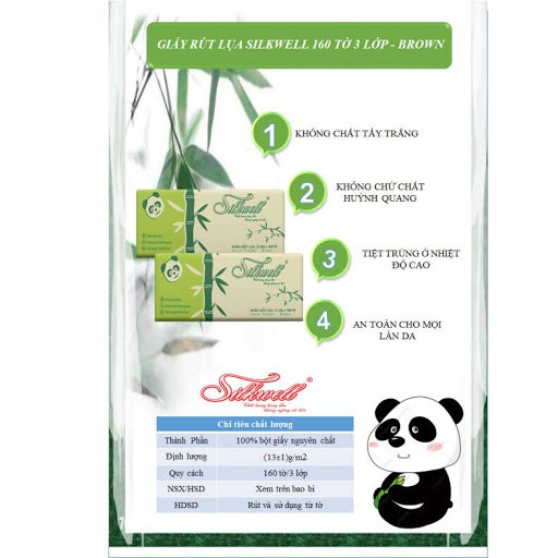 Giấy rút gấu trúc Silkwell 160tờ *3 lớp giá rẻ