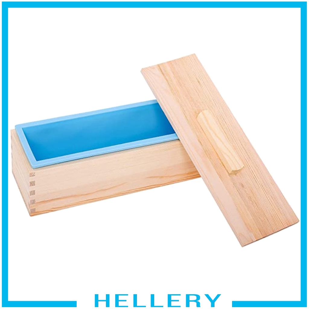 Khuôn Silicone Linh Hoạt Làm Xà Phòng Có Nắp Gỗ DIY