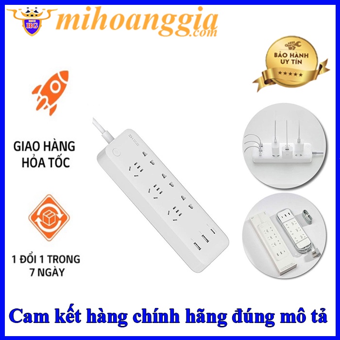 Hoả tốc | Ổ cắm điện XIAOMI ZMI CXP01 65W tích hợp 3 cổng USB | CX05 | MIHOANGGIA