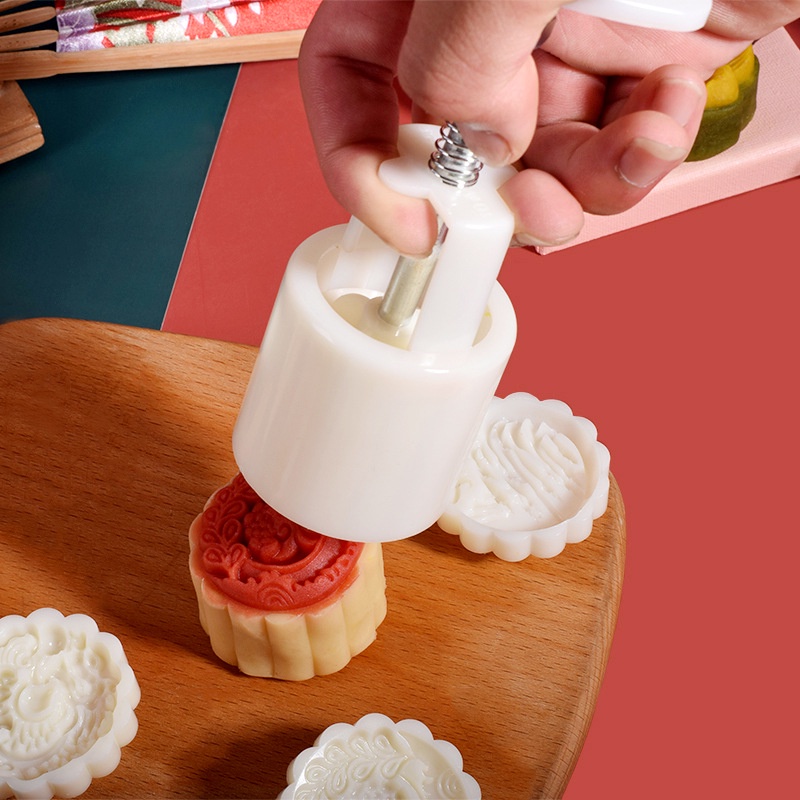 Khuôn bánh trung thu khuôn làm bánh trung thu lò xo 50g 75g 100g 125g hiện đại