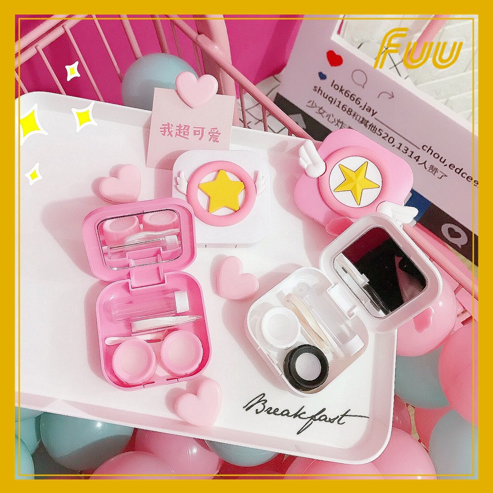 (Đọc kĩ mô tả) Hộp đựng lens kính áp tròng Sakura Thủ Lĩnh Thẻ Bài, Thủy Thủ Mặt Trăng (C.Sakura/Sailor Moon) mẫu 2
