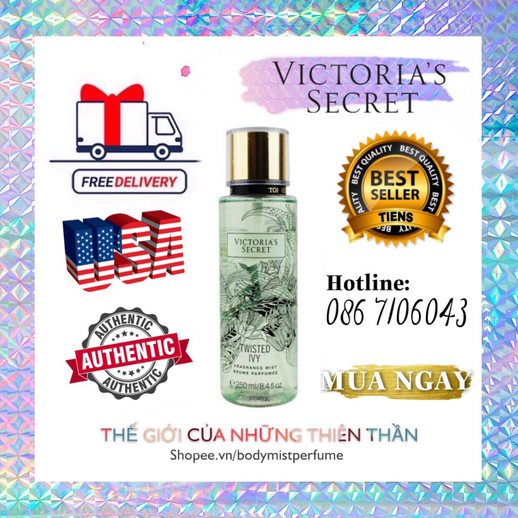 𝗕𝗢𝗗𝗬𝗠𝗜𝗦𝗧𝗣𝗘𝗥𝗙𝗨𝗠𝗘⚜️Xịt Thơm Body Victoria’s Secret Twisted Ivy 250ml