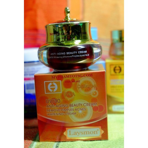 KEM LAYSMON ĐỎ - CHỐNG NHĂN - NGỪA LÃO HOÁ UV/30 - ANTI-AGING BEAUTY CREAM - 20G