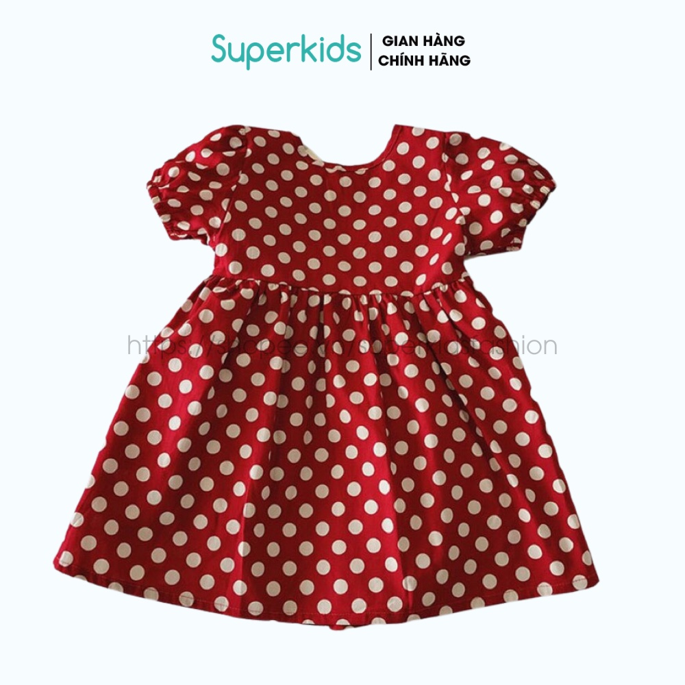 Váy cho bé gái, Đầm họa tiết chấm bi 8-22kg  QATE784